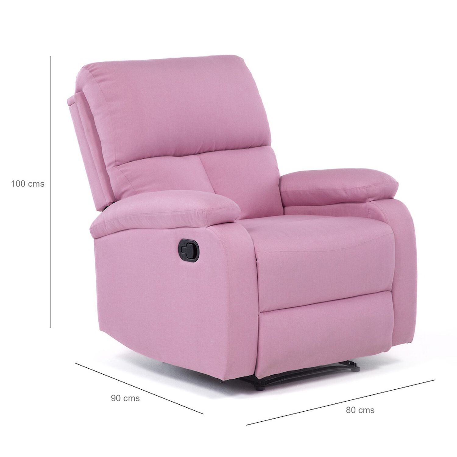 Berger Rosa Reclinable - Moderno De Lino Matheus image number 2.0