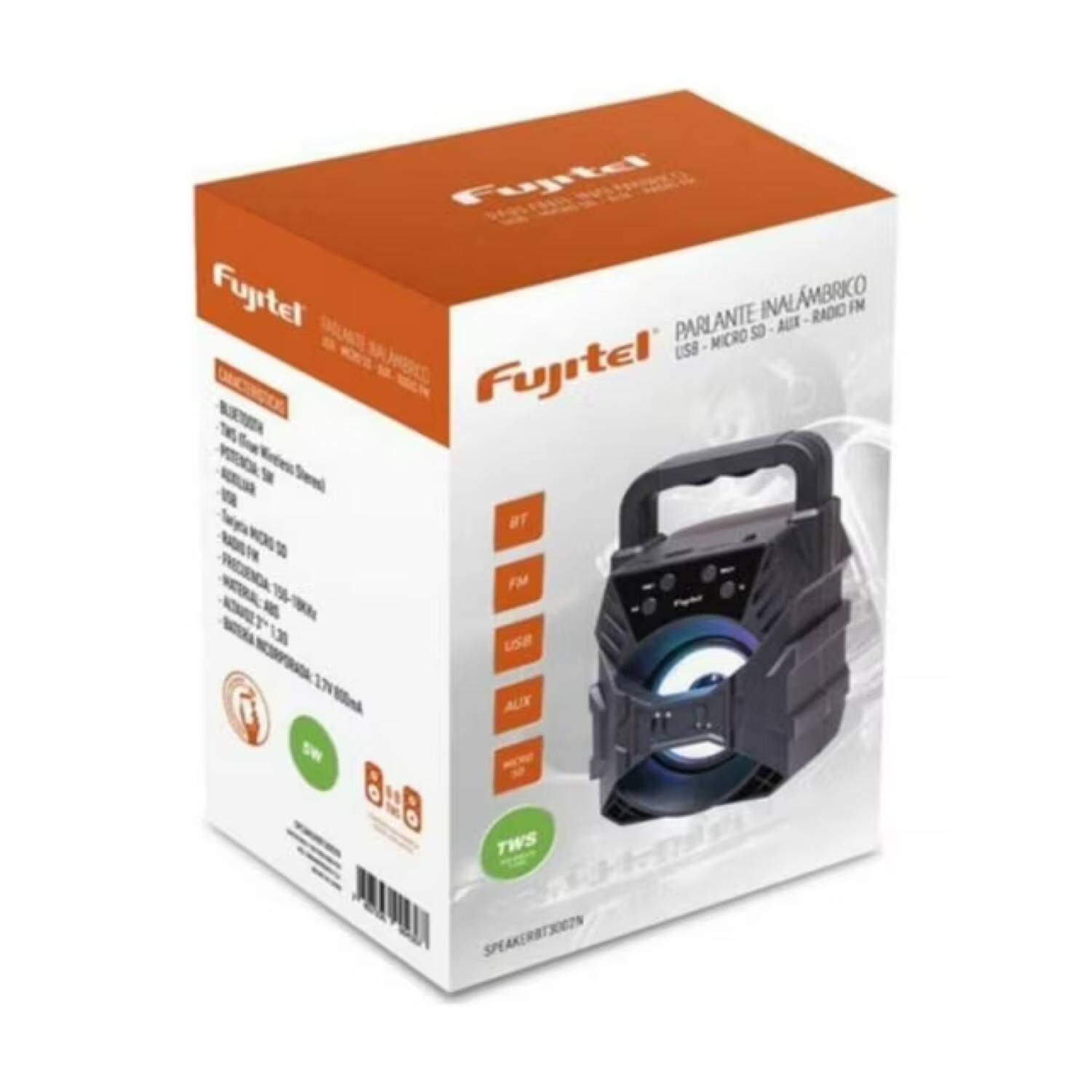 Parlante Bluetooth 5w Usb Recargable Negro image number 1.0