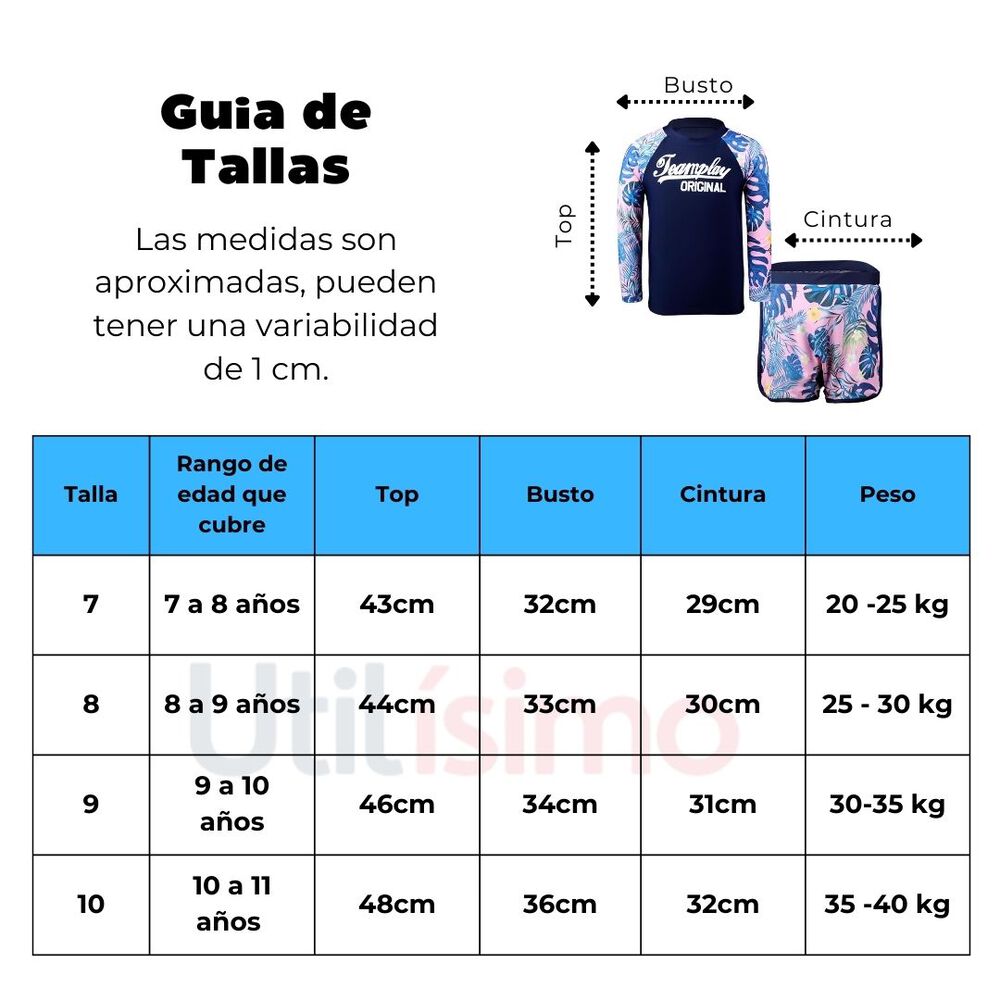 Traje De Baño 2 Piezas Manga Larga Niña Jump Kids image number 1.0