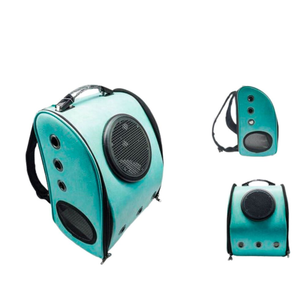 Bolso De Transporte Ventilado Para Mascotas Con Ventana Turquesa image number 0.0
