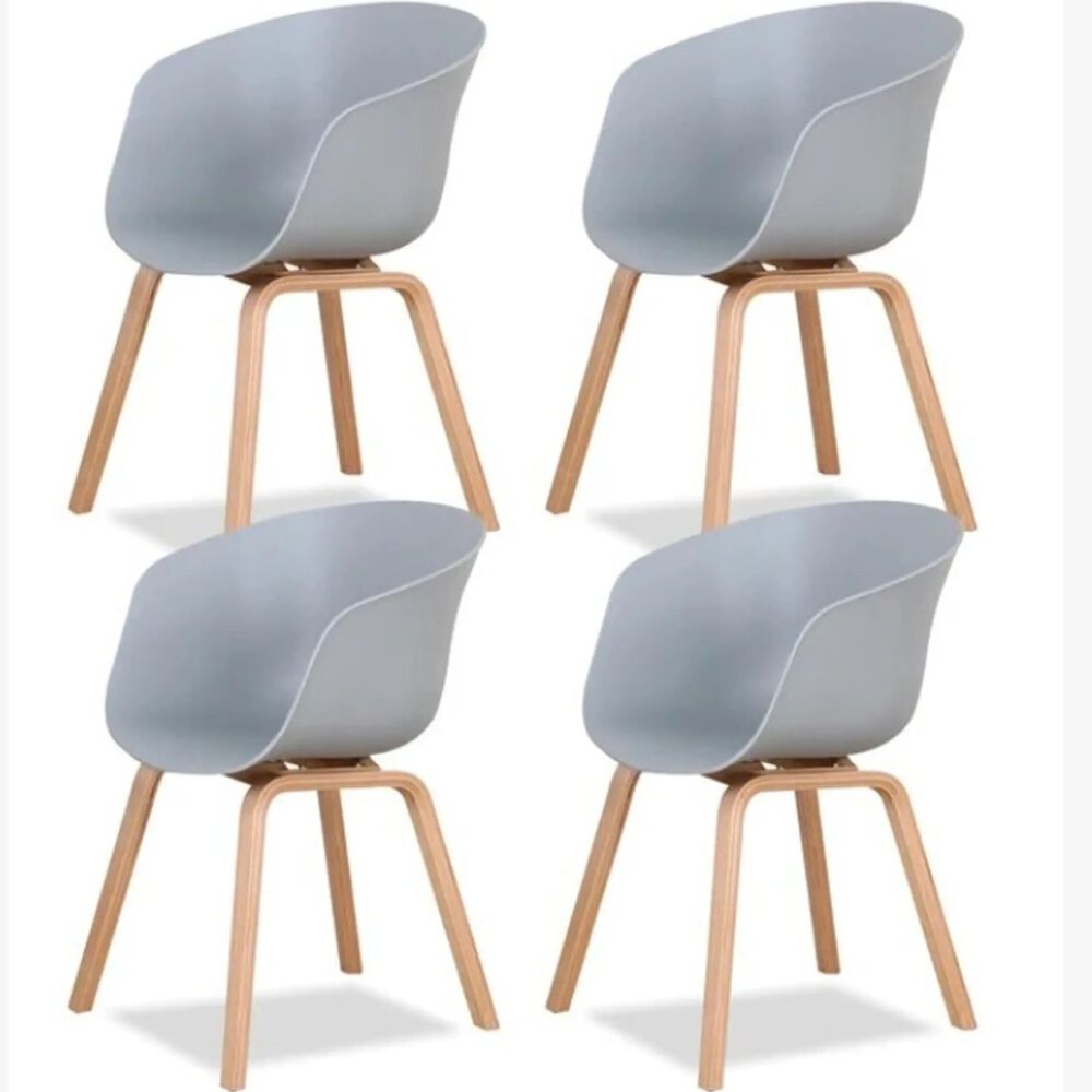 Comedor Mesa Expandible 100 - 180cms + 4 Sillas Cup Gris image number 1.0