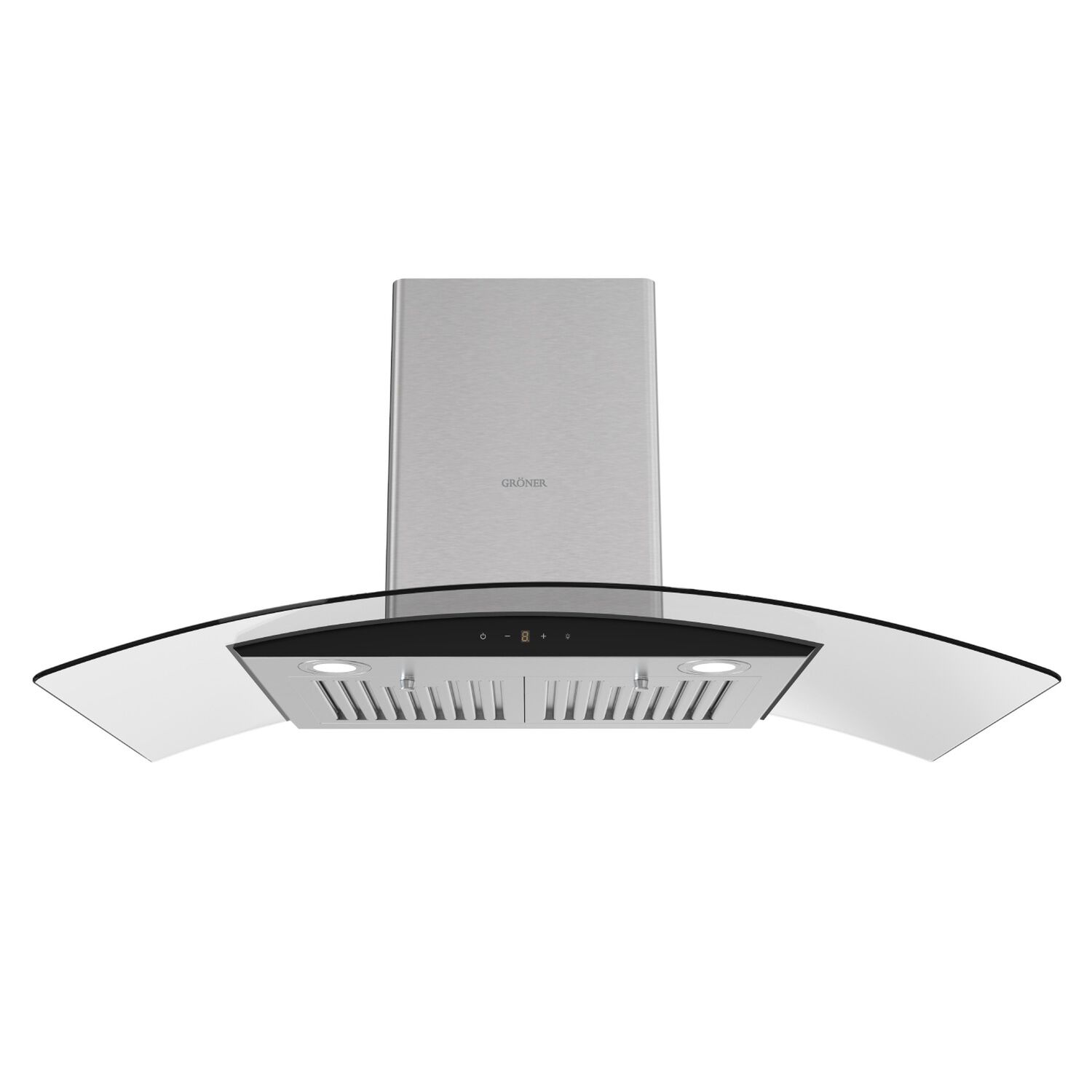 Campana Decorativa Gr&ouml;ner Inox Glass T90 image number 1.0