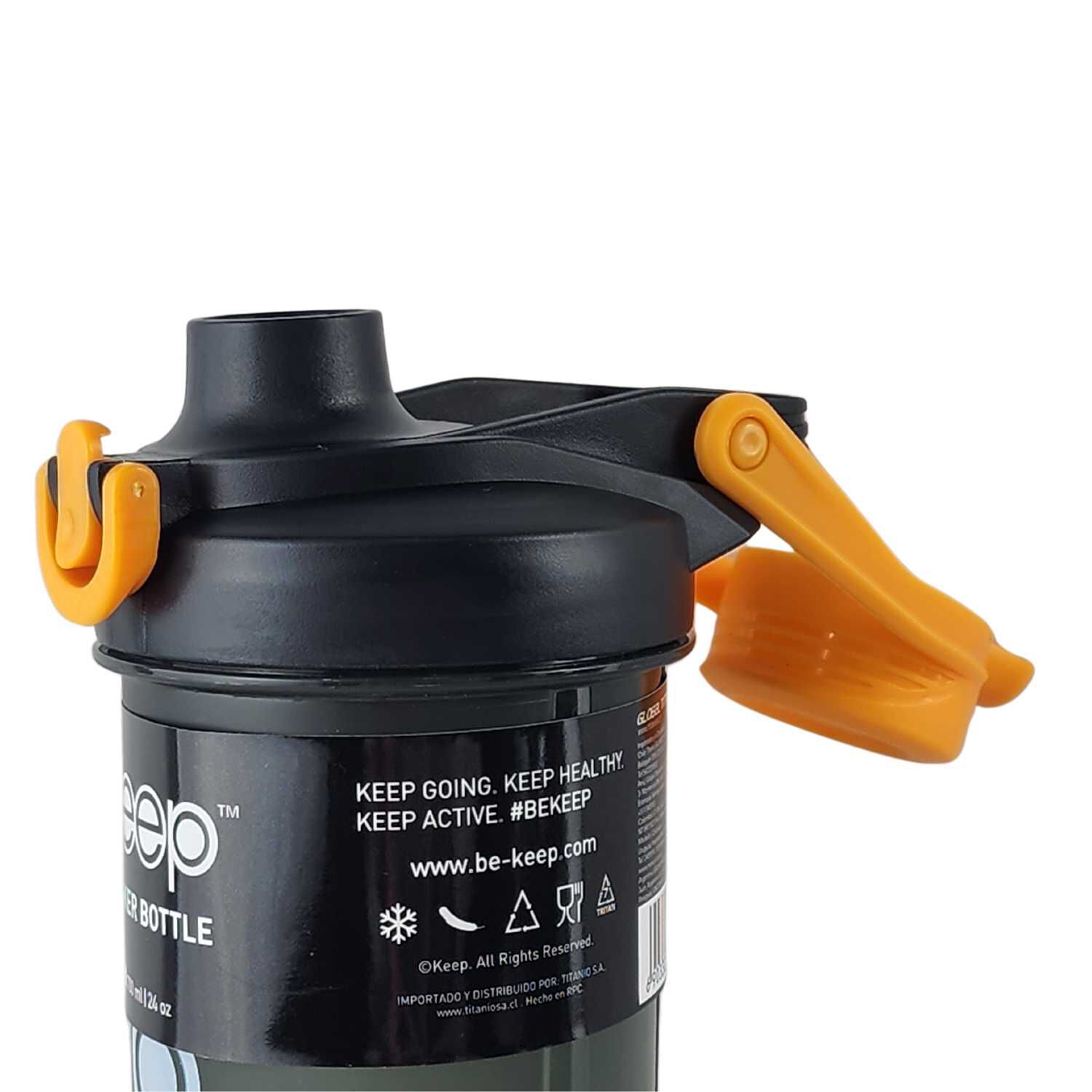 Botella Shaker Keep 700ml Sport Outdoor Gimnasio Naranja image number 4.0