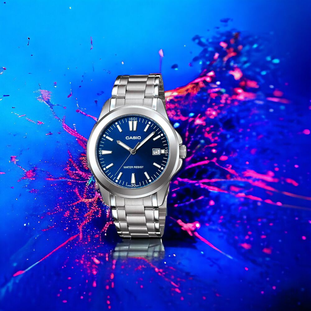 Reloj De Mujer Casio Silver Blue Ltp-1215a-2a2df image number 3.0