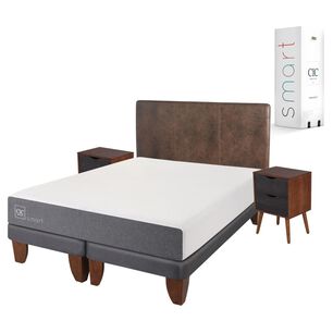 Cama Europea Cic Smart / King / Base Dividida  + Set De Maderas