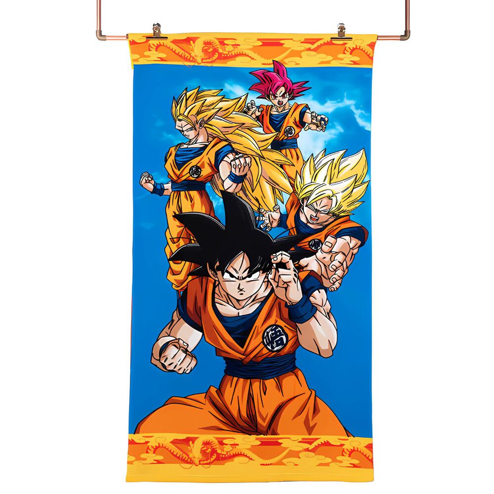 Toalla De Playa Dragon Ball Team 70x140cm Con Bolso - Ps image number 0.0