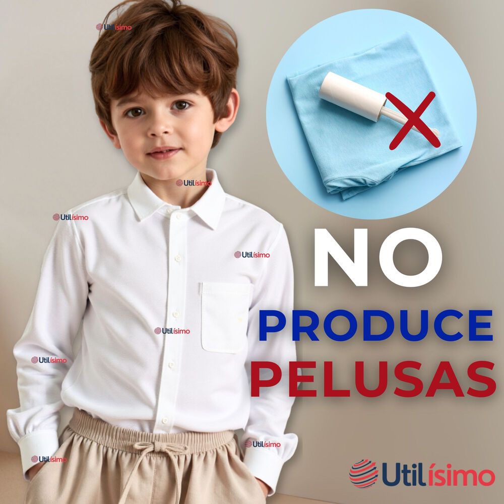 Camisa Casual De Vestir Manga Larga Cuello Americano Algodón Blanco image number 9.0