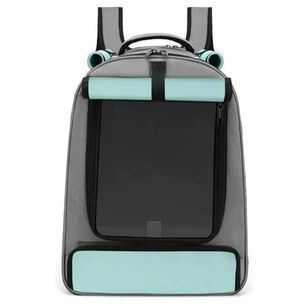 Mochila Bolso Transportes Malla Mascotas Perros Gatos Xl Celeste