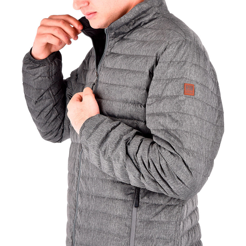 Parka Pluma Hw Goose Reversible Negro/gris Melange image number 4.0