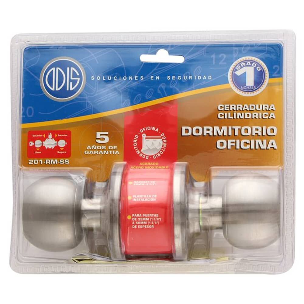 Cerradura Cil&iacute;ndrica Odis 201 Dormitorio - Plata image number 5.0