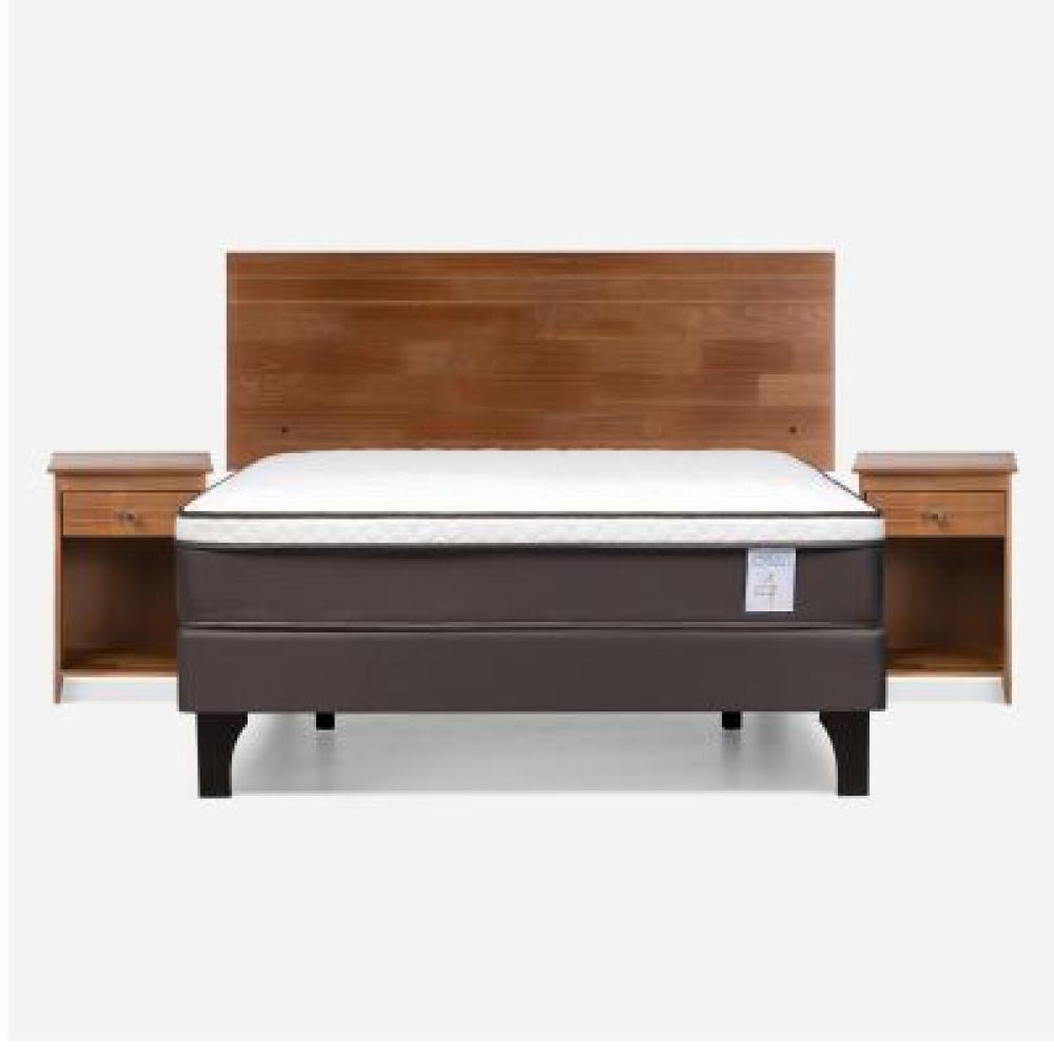 Cama Europea Rosen New Style 4 Plus / 2 Plazas / Base Normal + Set De Maderas Tabor Caramelo image number 8.0