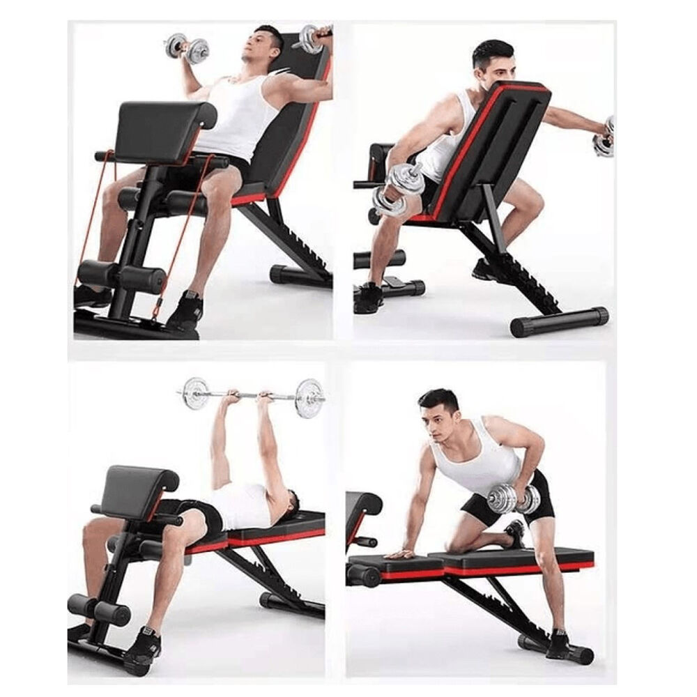 Banca Abdominal Ajustable Full Biceps Con Bandas Sportime image number 2.0