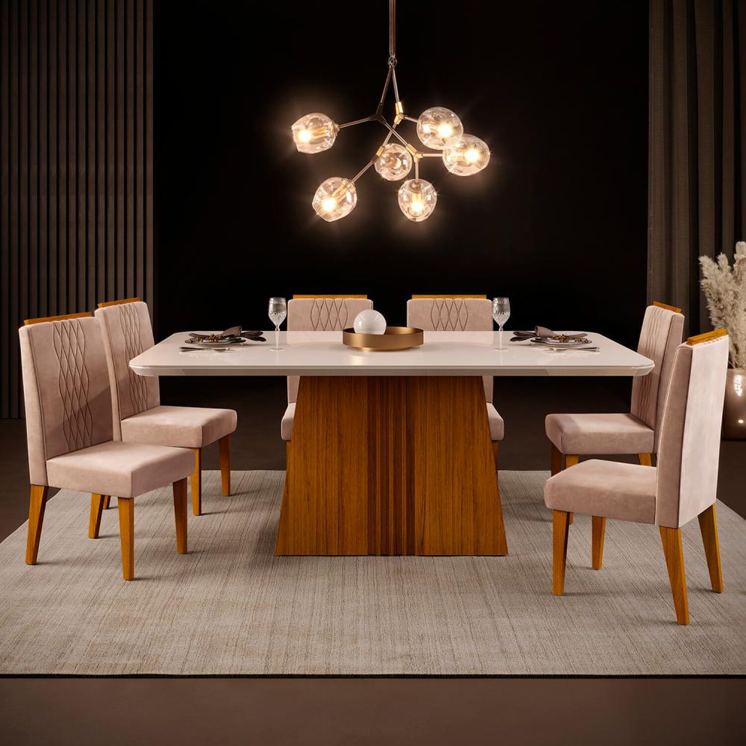 Juego De Comedor Vekkahome Celina / 6 Sillas image number 3.0