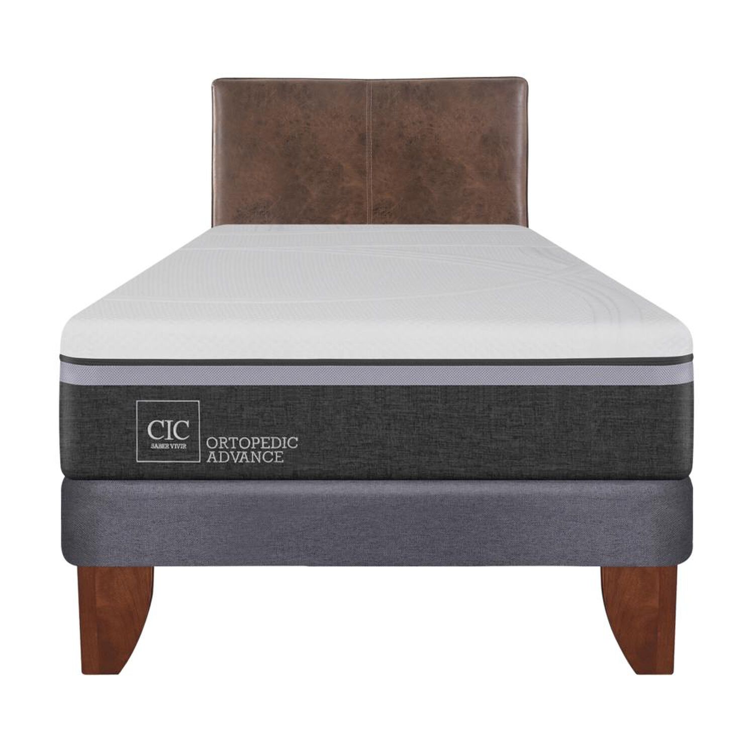 Cama Europea Cic Ortopedic Advance / 1.5 Plazas / Base Normal + Respaldo image number 0.0