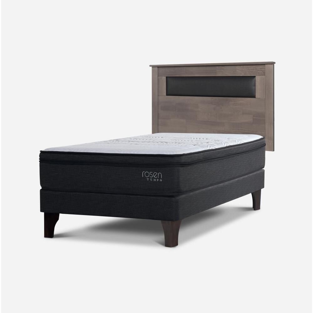 Cama Europea Rosen Tempo / 1.5 Plazas / Base Normal + Respaldo image number 2.0