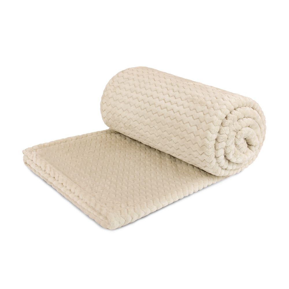 Pack 2 Mantas De Cama Nautica Home Jacquard Franela Suave 127x178cm image number 4.0