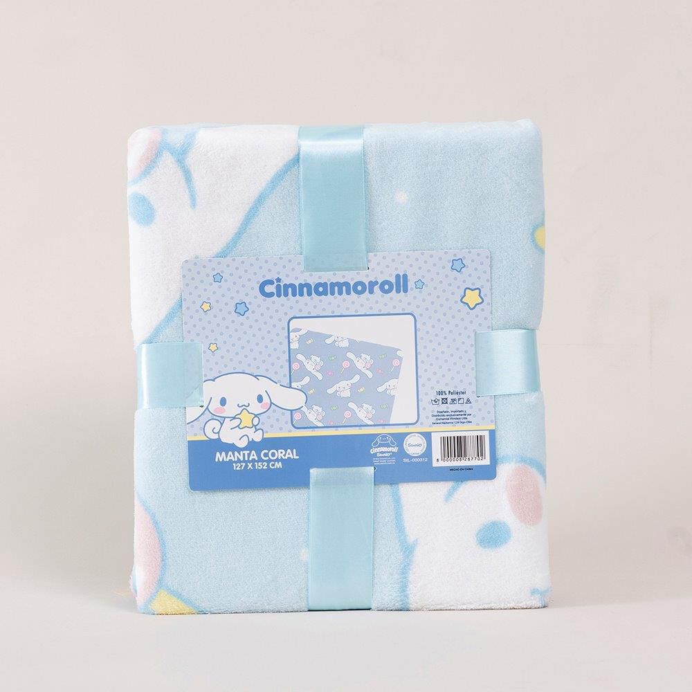 Manta Coral 127x152 Cms Cinnamoroll image number 2.0