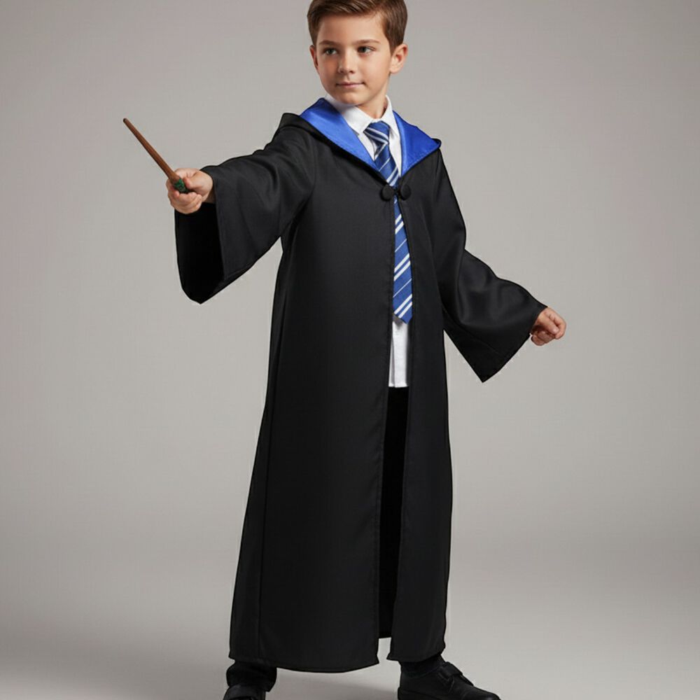 Disfraz Harry Potter Tunica Varita Bufanda Gryffindor Niño image number 7.0