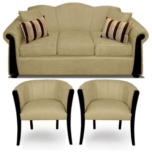 Juego De Living Elegant Detail Michigan 3c+ Sitiales / 5 Cuerpos
