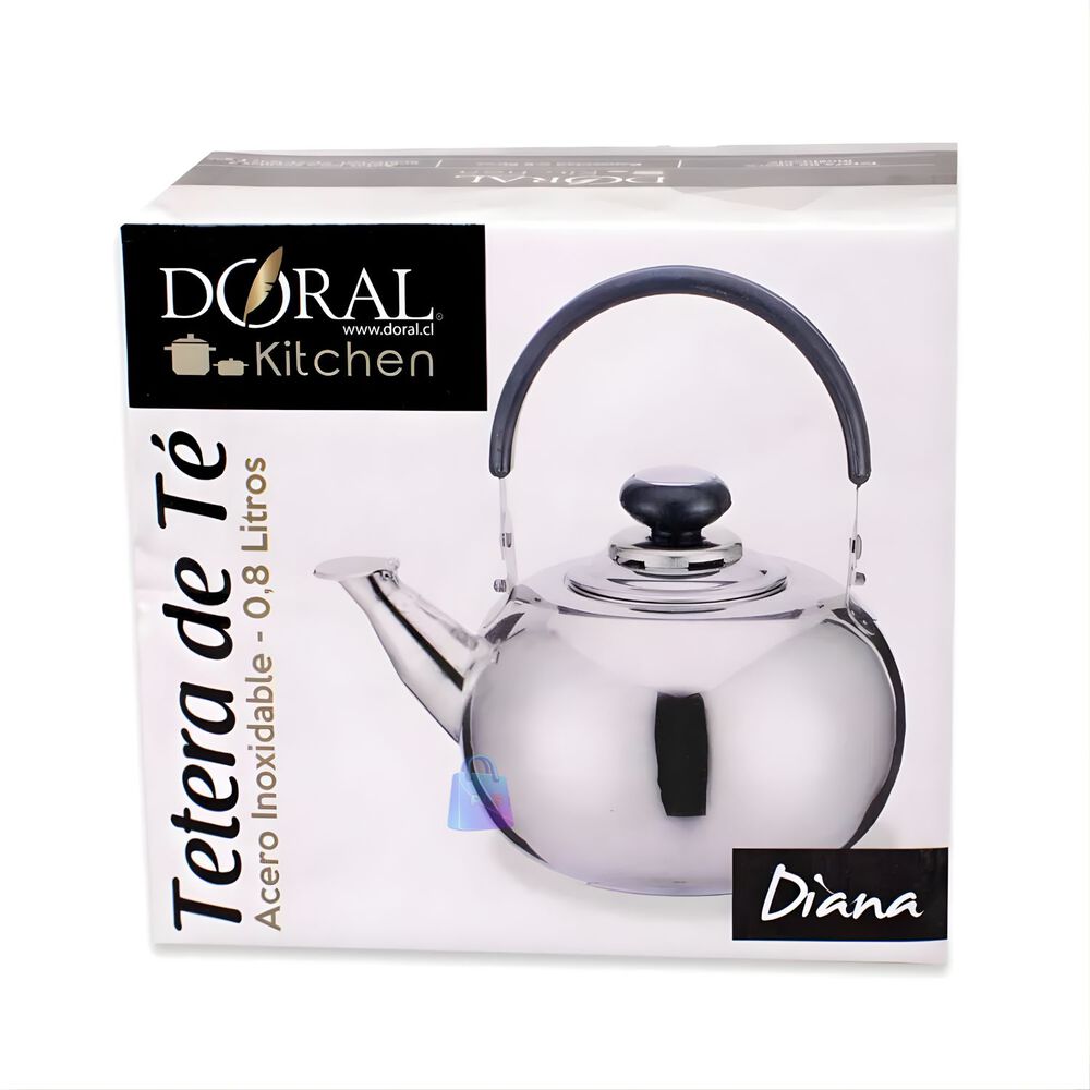 Tetera De Acero Inoxidable 800ml Color Acero - Ps image number 2.0