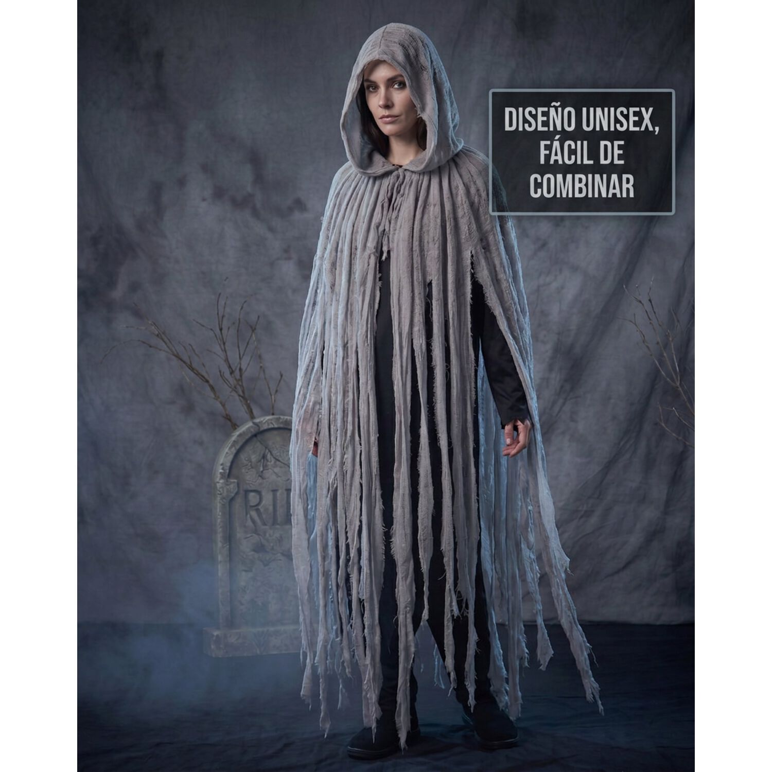 Disfraz Cosplay Capa De Terror Con Capucha Tunica Halloween Hollow Knight Anubis Momia image number 1.0