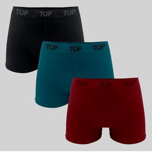 Pack 3 Boxer Medio Algod&oacute;n Sin Costuras Top