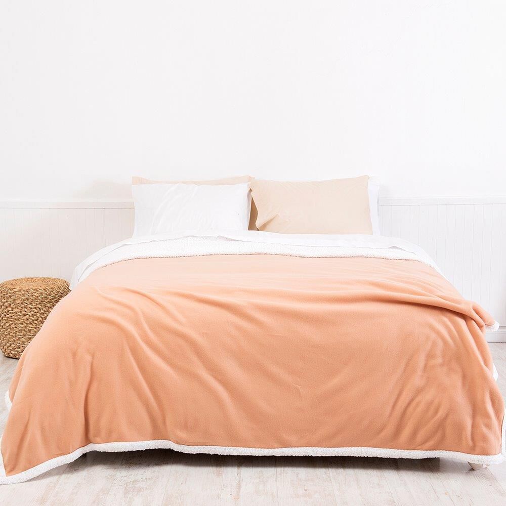 Frazada Polar-sherpa Lisa 2 Plazas Camel image number 0.0