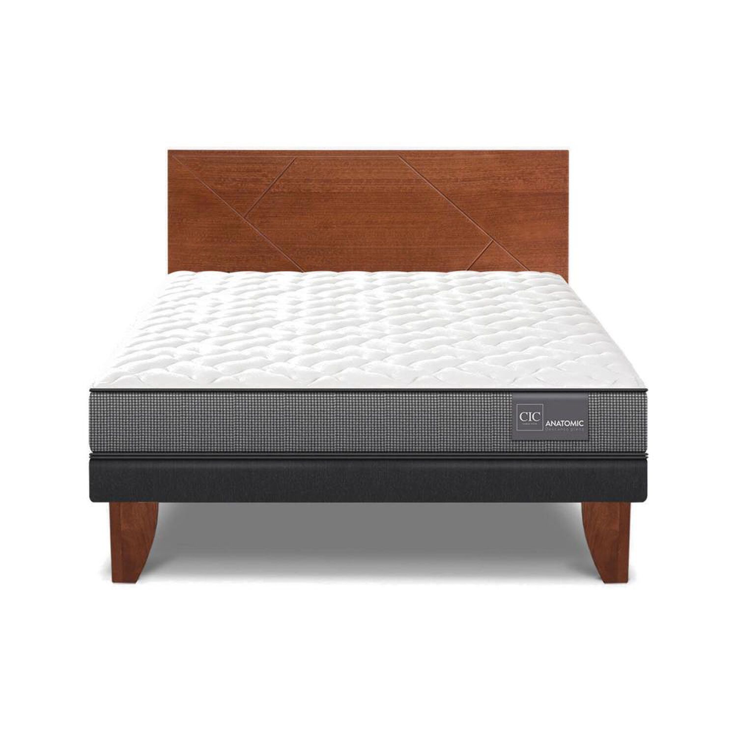 Cama Europea Cic Anatomic / 2 Plazas / Base Normal + Respaldo image number 0.0