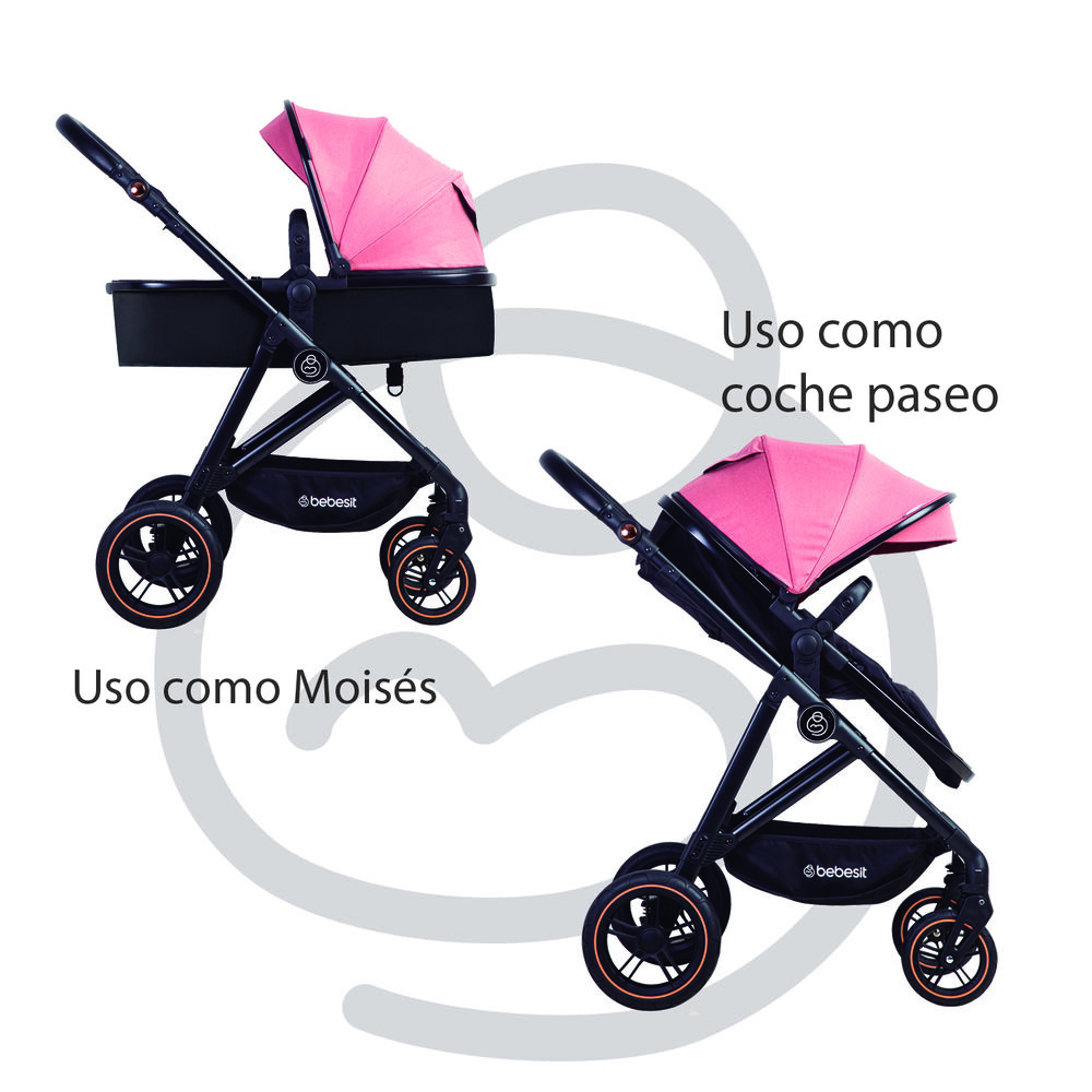 Coche Cuna Paseo Street Rosado Bebesit image number 7.0