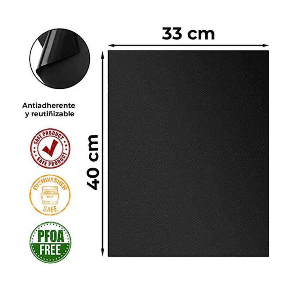 Set 3 L&aacute;minas Antiadherentes Reutilizables Para Parrilla image number 2.0