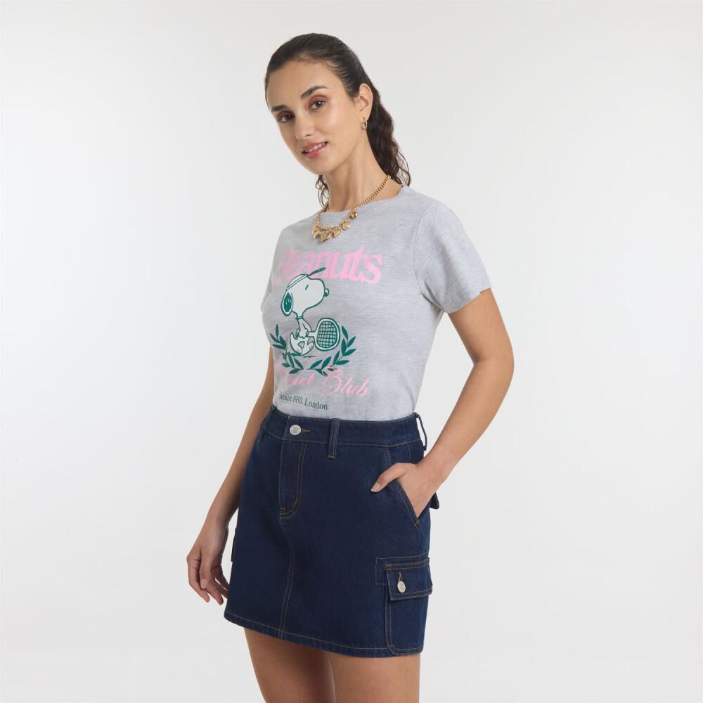 Polera Snoopy Manga Corta Cuello Redondo Mujer Freedom image number 2.0