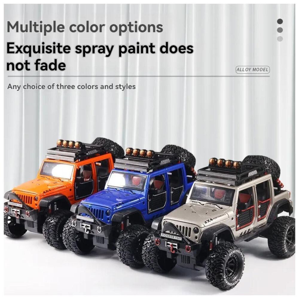 Juguete Auto Jeep Wrangler A Escala 1:24 Azul Infnatil image number 5.0