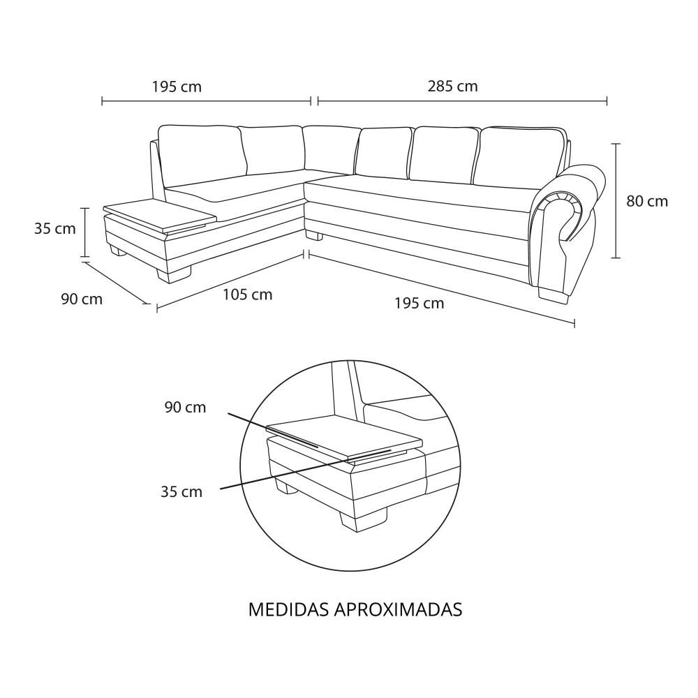 Sof&aacute; Seccional Living Factory Michigan Izquierdo / 5 Cuerpos image number 1.0