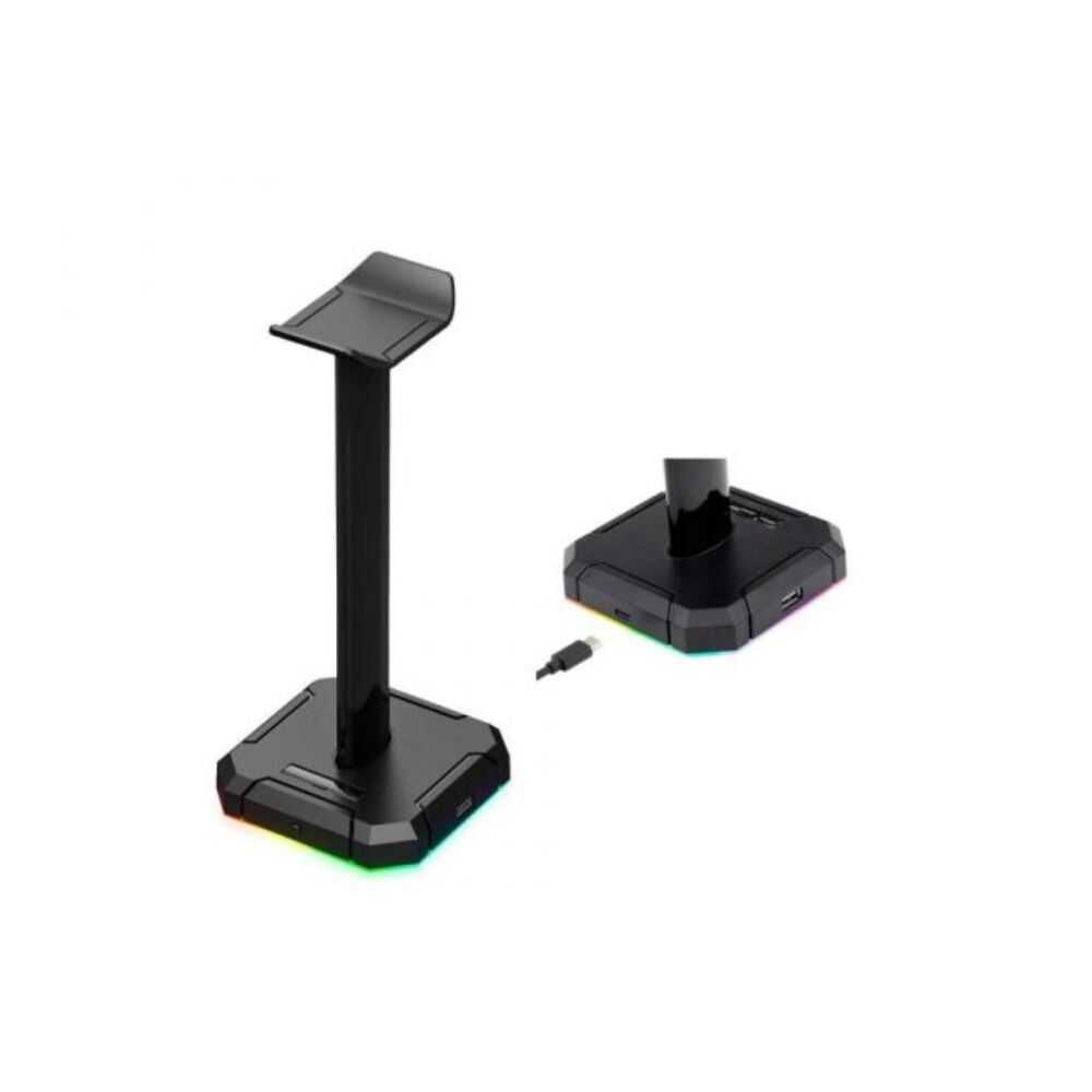 Soporte Audifonos Rgb 4puertos Usb Negro Scepterpro image number 3.0