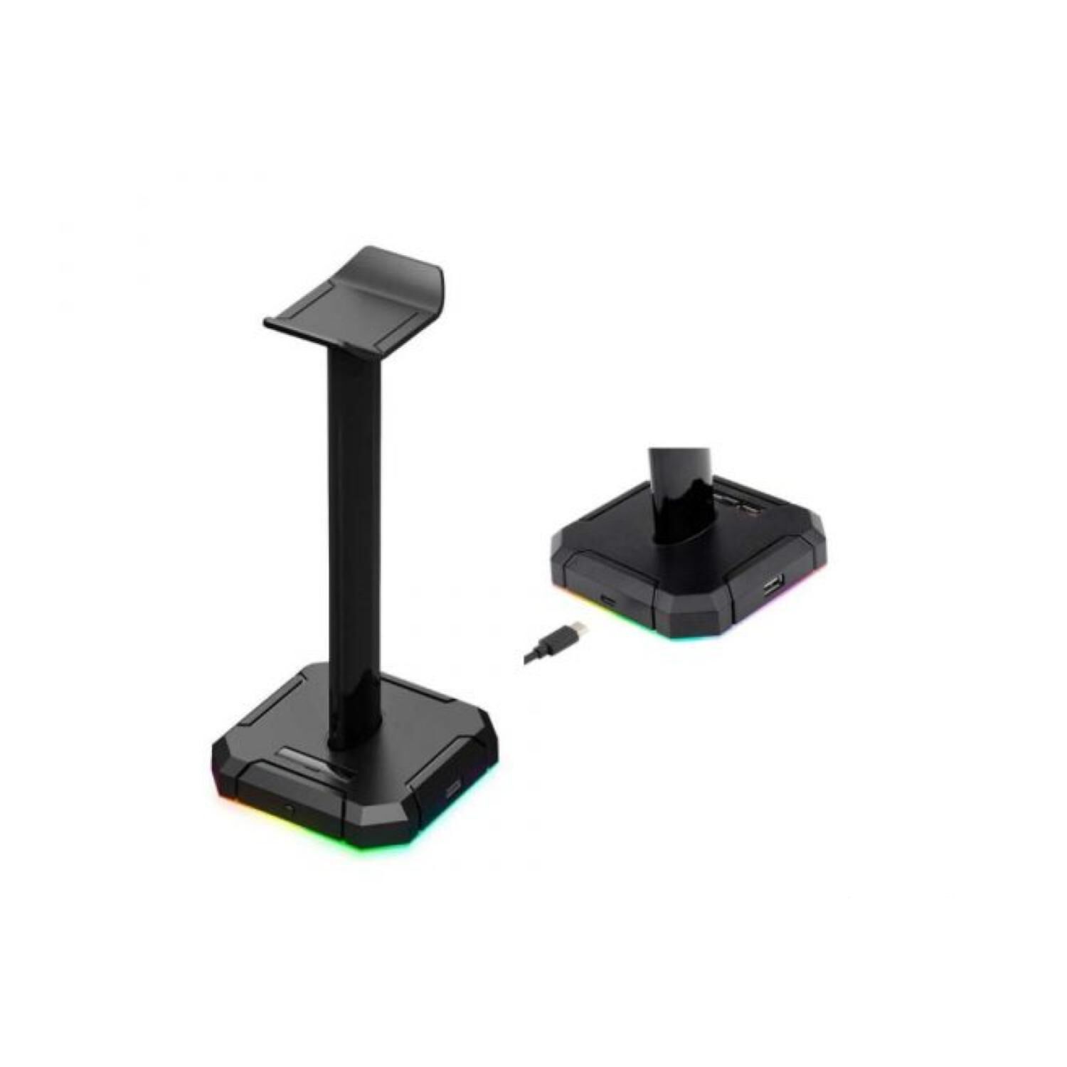 Soporte Audifonos Rgb 4puertos Usb Negro Scepterpro image number 3.0