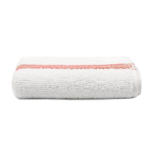 Toalla De Cara Mav Nautica 100% Algod&oacute;n Suave 30x50cm Blanca-rojo