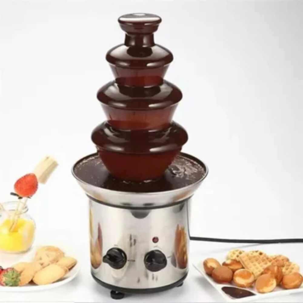 Cascada Fuente Chocolate Fondue 4 Niveles Acero Inoxidable Plateado image number 4.0