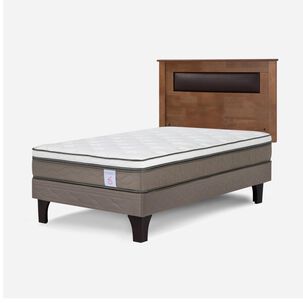 Cama Europea Rosen New Style 6 / 1.5 Plazas / Base Normal + Respaldo Ferrara