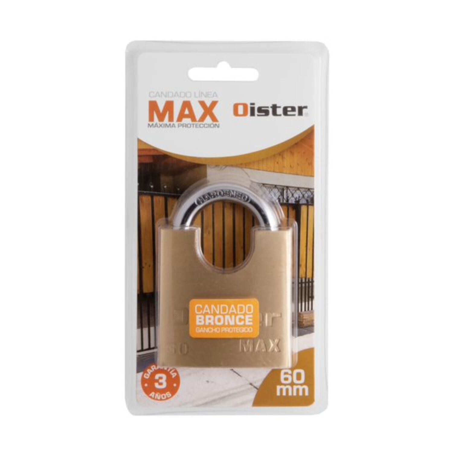 Candado Oister Max Con Hombros 60mm image number 3.0