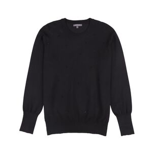 Sweater Aplicación Brillos Manga Larga Cuello Redondo Mujer Kimera