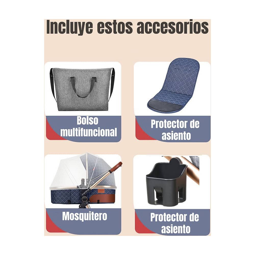 Coche Travel System Con Accesorios Musso Negro Lubabycas image number 4.0