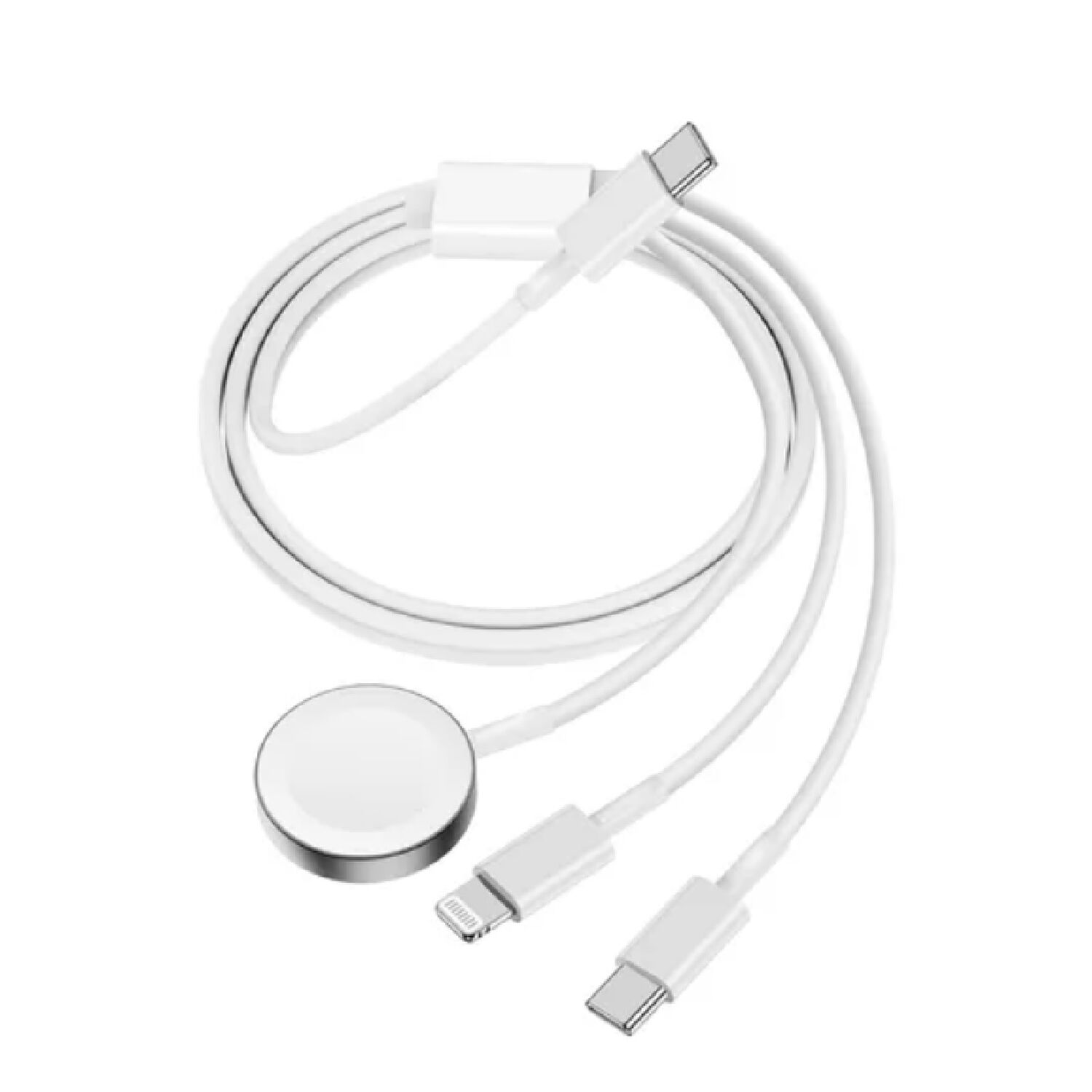 Cargador De Celular Inalambrico 3 En 1 Usb Magnetico Y Compatible Iphone Y Smarwatch Carga 2a 20w Smartphone Android Para Iphone Pared Casa Redondo image number 0.0
