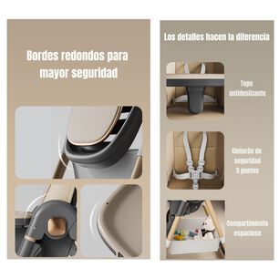Silla De Comer Reclinable Plegable Sienna Rosada Lubabycas