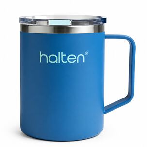 Termo Mug Cafe 450 Ml Acero Plastico Funny Halten Azul Indigo
