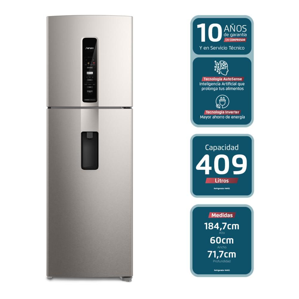 Refrigerador Top Freezer Fensa IW45S / No Frost / 409 Litros / A+ image number 9.0