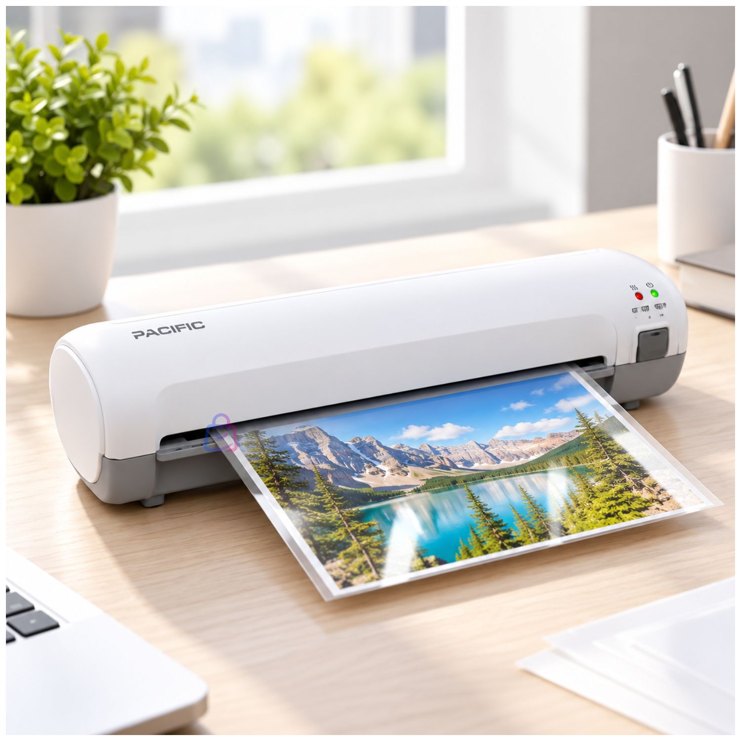 Laminadora Plastificadora A4 Incluye 6 Accesorios Blanco - Ps image number 1.0