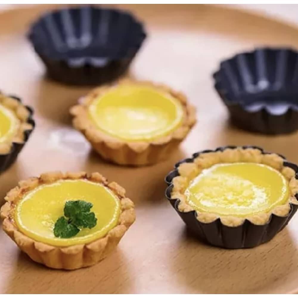 Pack 24 Molde Mini Tartaleta Tarta Moldes Para Reposteria Color Gris image number 3.0