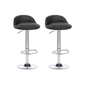 Pack 2 Silla Piso Bar Taburete Negro
