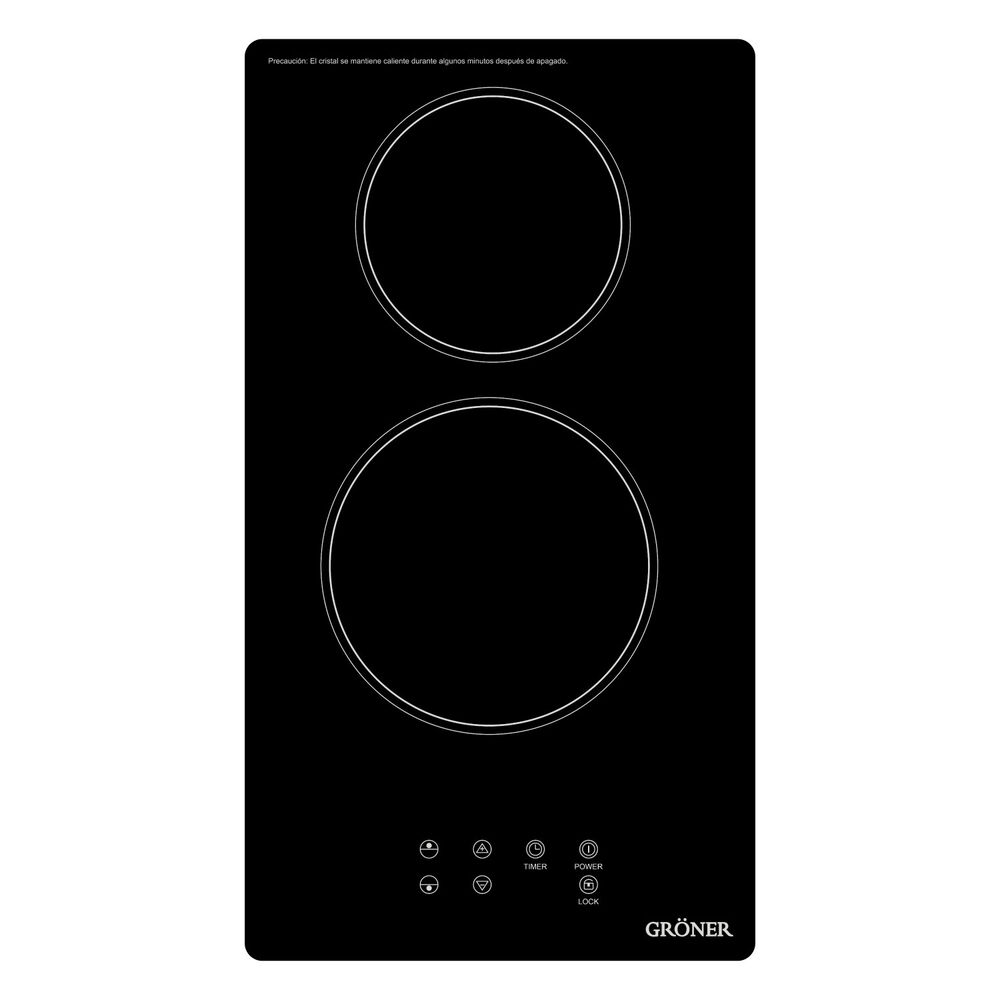 Encimera Vitrocer&aacute;mica Groner Touch Black 2q image number 1.0