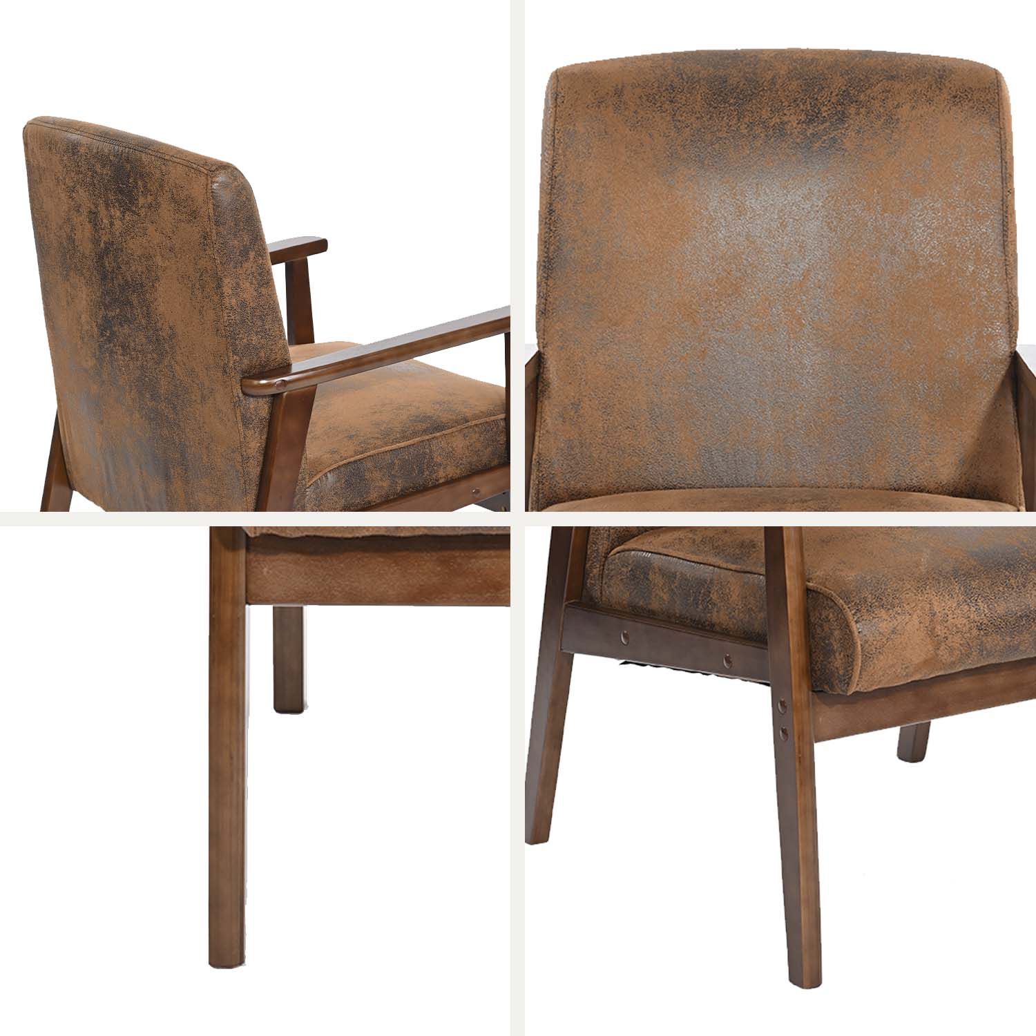 Poltrona Sitial Roma Suede Caf&eacute; image number 3.0